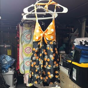 Oranges and White Polka Dot Woman’s One Piece